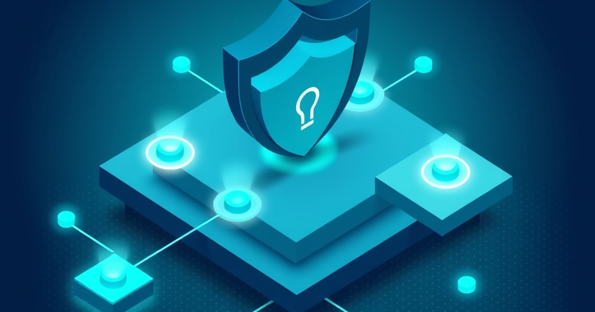 Isometric Bitwarden desktop app with browser extension and mobile app displaying master password setup